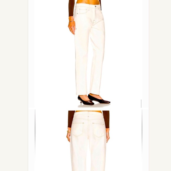 Frame le Pixie Slouch off white denim straight leg. Size 25 - Picture 1 of 5